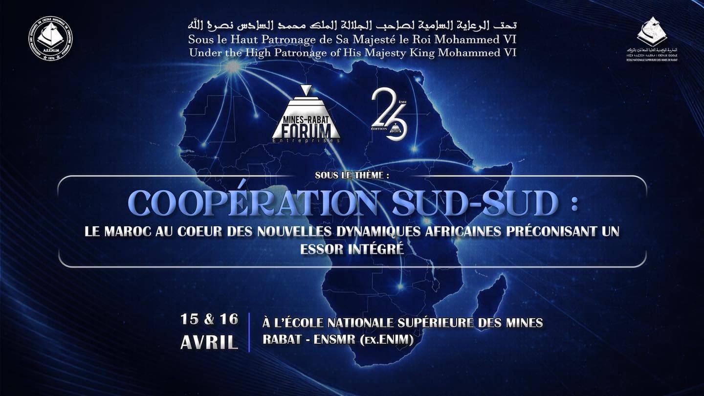 Affiche officielle – Forum Mines Rabat Entreprises 26ème Édition